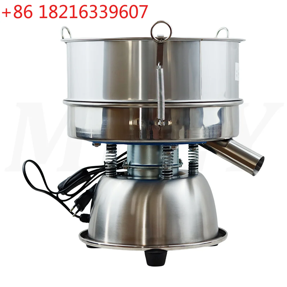 YAO 220V Electric Stainless Steel Screening Machine Powder Vibrating Sieving Machine Lab Sieve Shaker Vibrating Screen 30CMx10CM