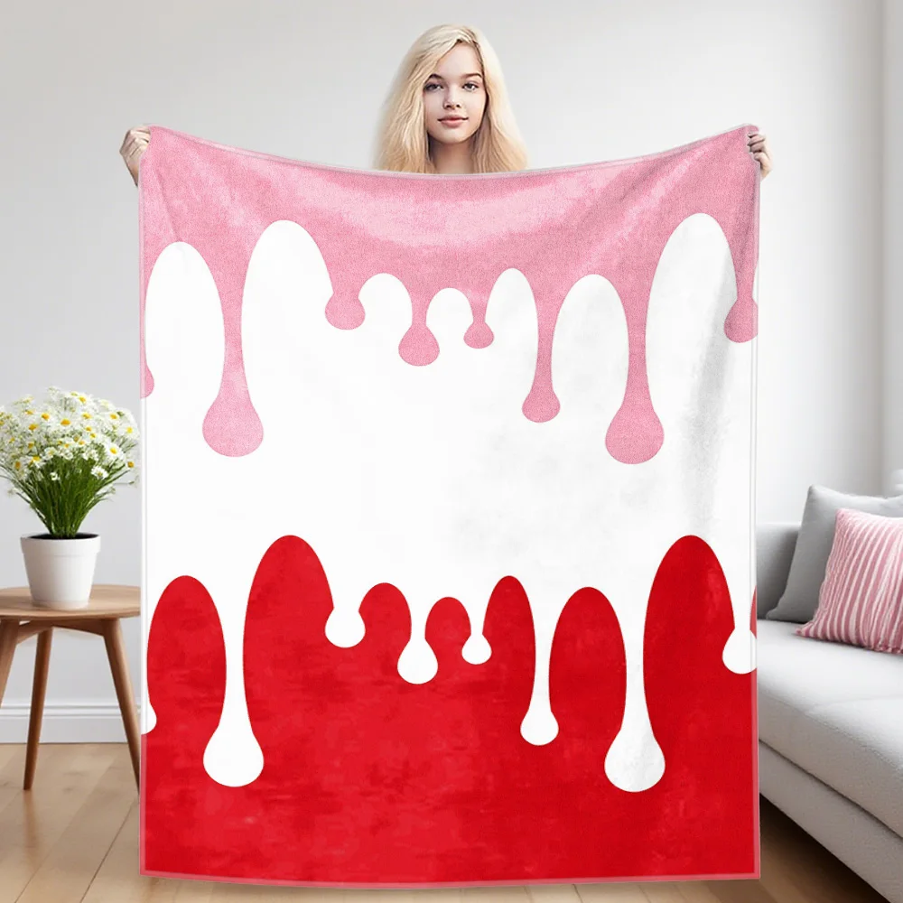 Two-Tone Drip Texture Flannel Blankets Are Perfect For Sofas, Office Beds, Travel, Sleep, And Use Throughout The Four Seasons