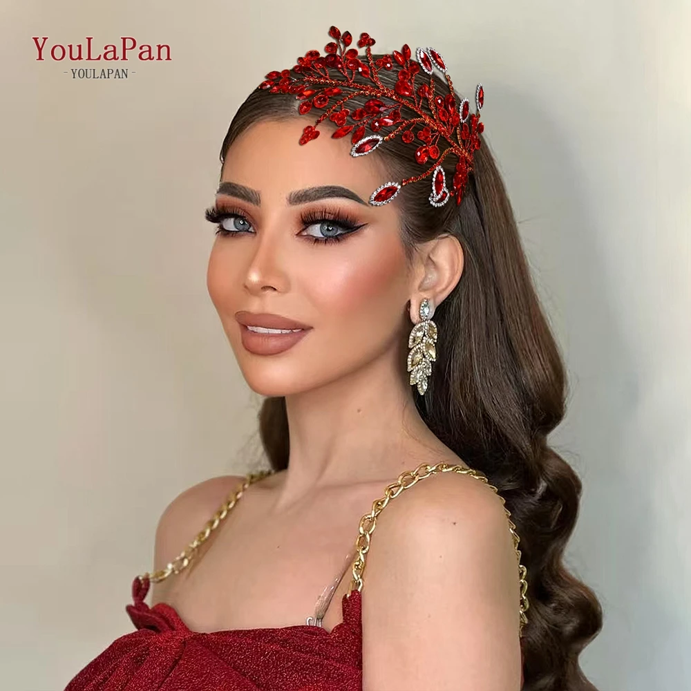 

YouLaPan Elegant Sparkling Rhinestone Crystal Headpiece Handmade Wedding Hairband Bride Bridesmaid Party Prom Hair Piece HP860