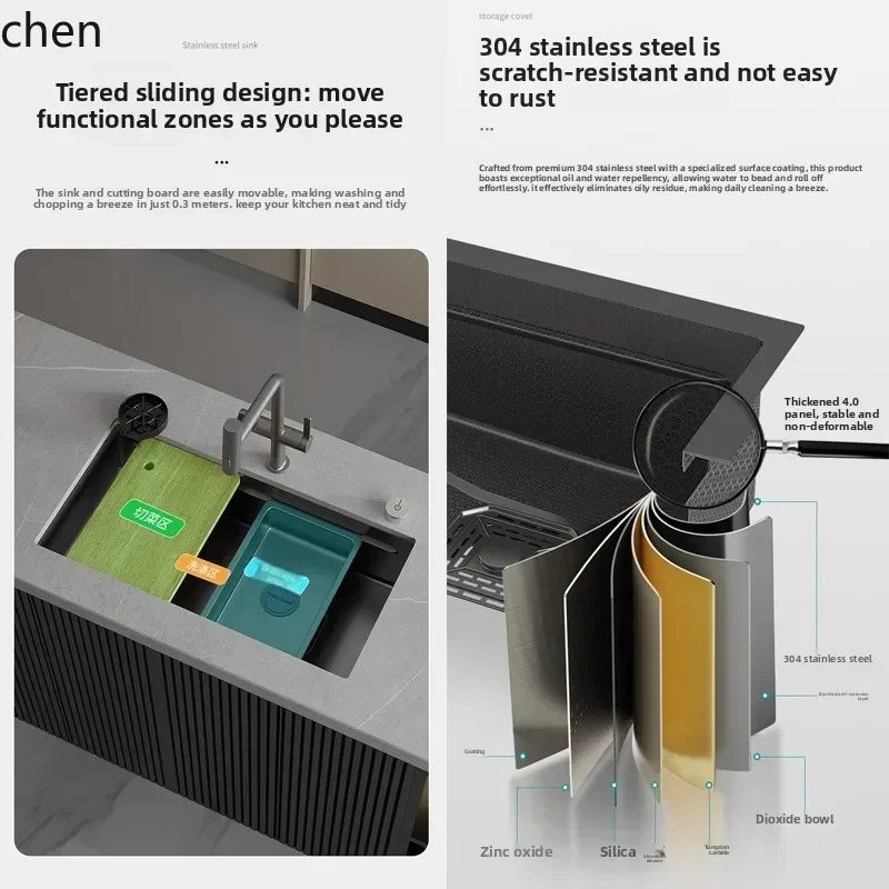 DSA Undermount Sink Nano Coating Stainless Steel Large Single Bowl Vegetable Washing Sink Dishwashing Sink