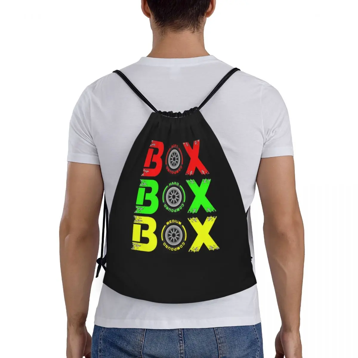 

Box Box Box F1 Backpacks Casual Portable Drawstring Bags Sports Bag Book Bags For Man Woman Students