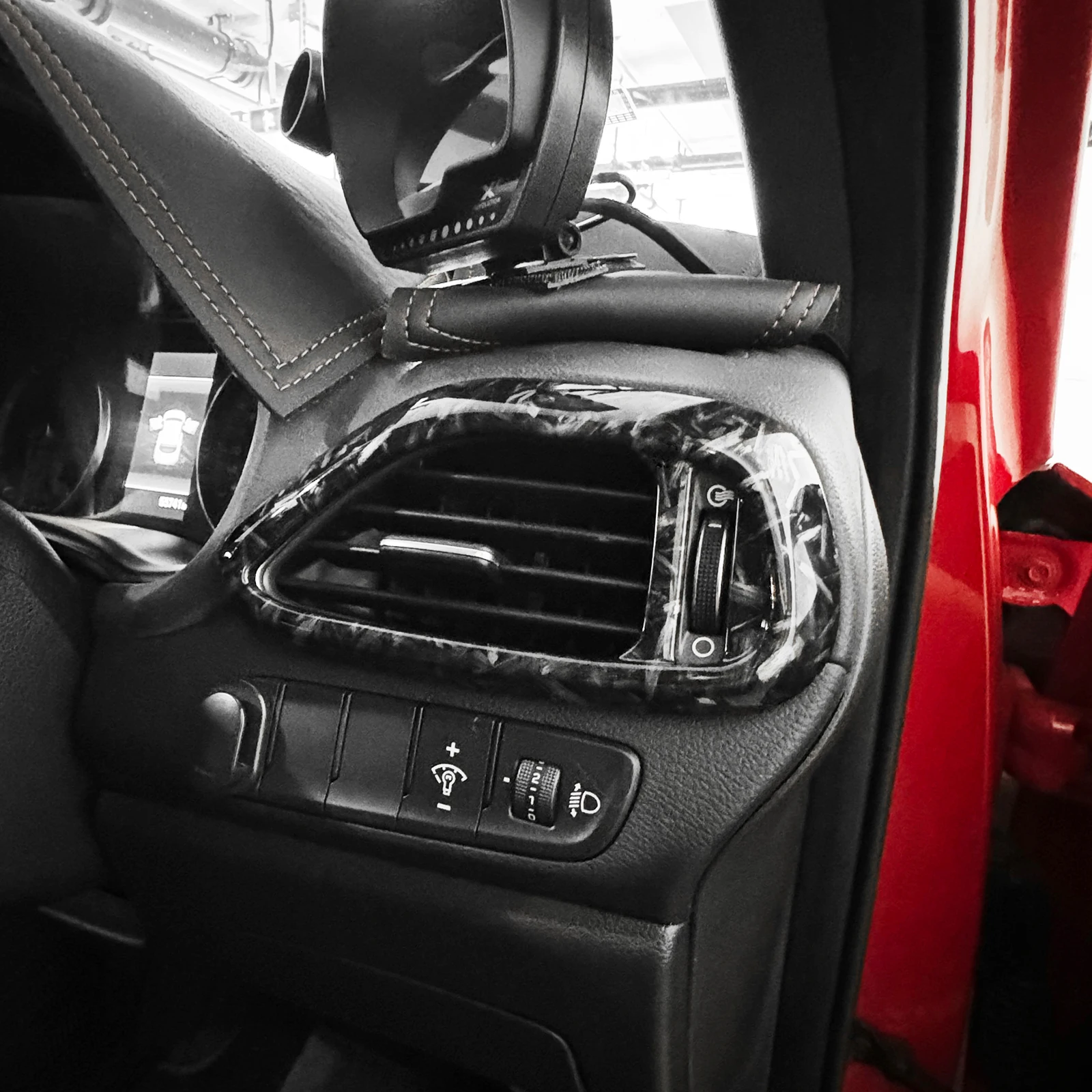 Forged Black Style Dashboard Left Right Air Vent Decorative Cover For Hyundai i30 N 2018-2023 Elantra GT N-line 2019-2022 view 5
