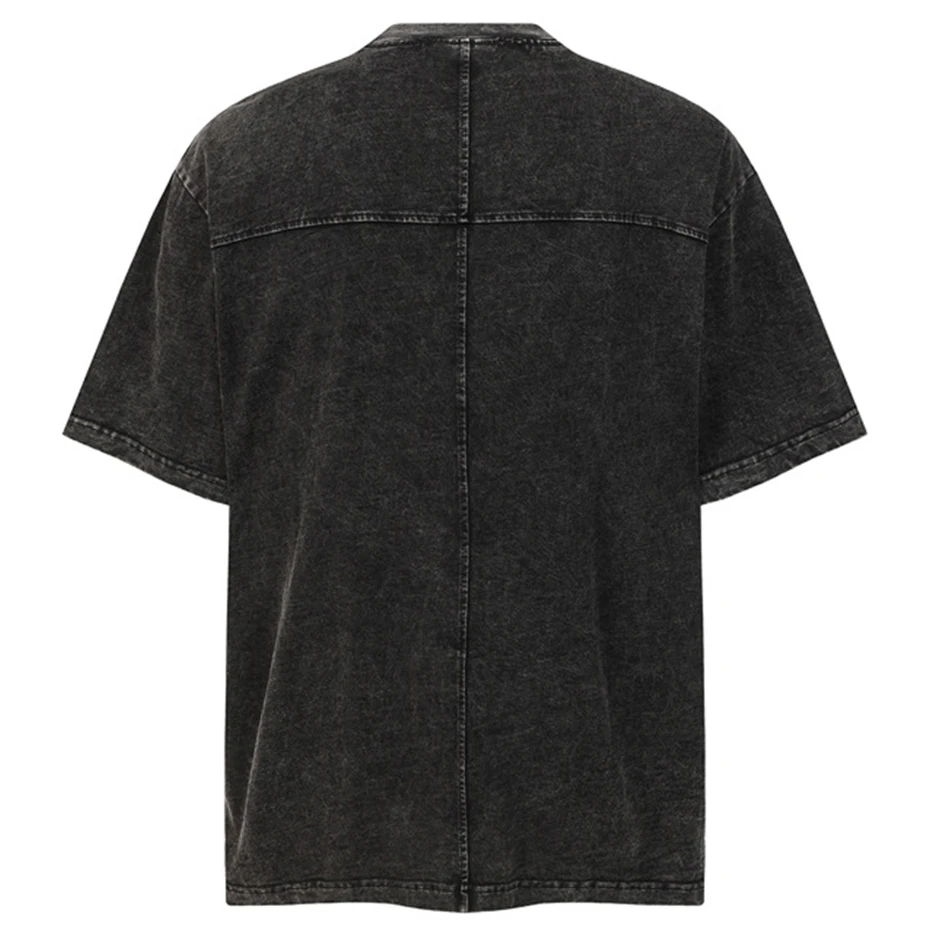 Oversized Y2K Harajuku Men's T-shirt Streetwear Hip Hop Vintage Loose Ripped Patchwork Tshirts Casual Tee Tops