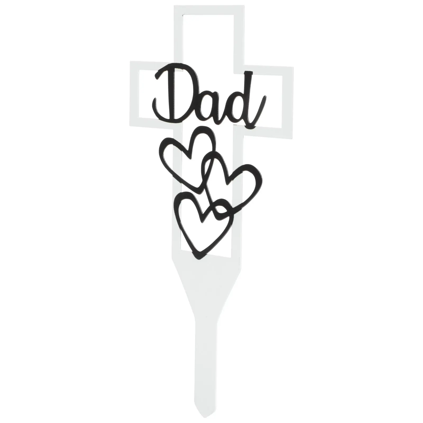

Cemetery Cross Stake Grave Marker for Dad Premium Iron Memorial Decoration Outdoor Garden Yard Lawn Cemetery Graveside Ornament