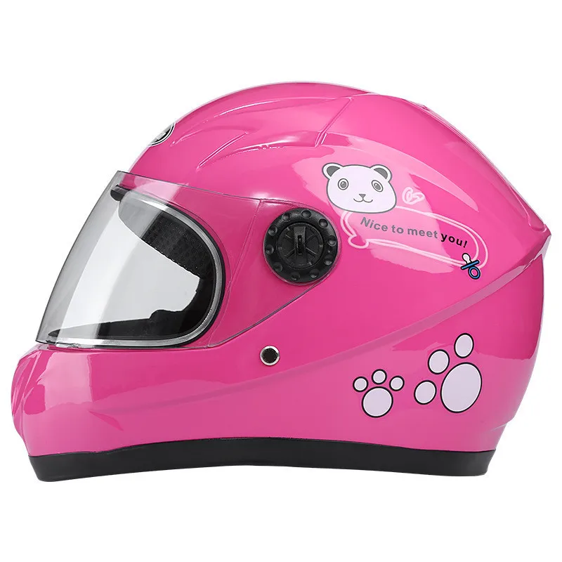 New Cute Children Helmet Safety Kid Full Face For Four Seasons Outdoor Sports Riding Adjustable Head Bicycle Motorcycle Helmets