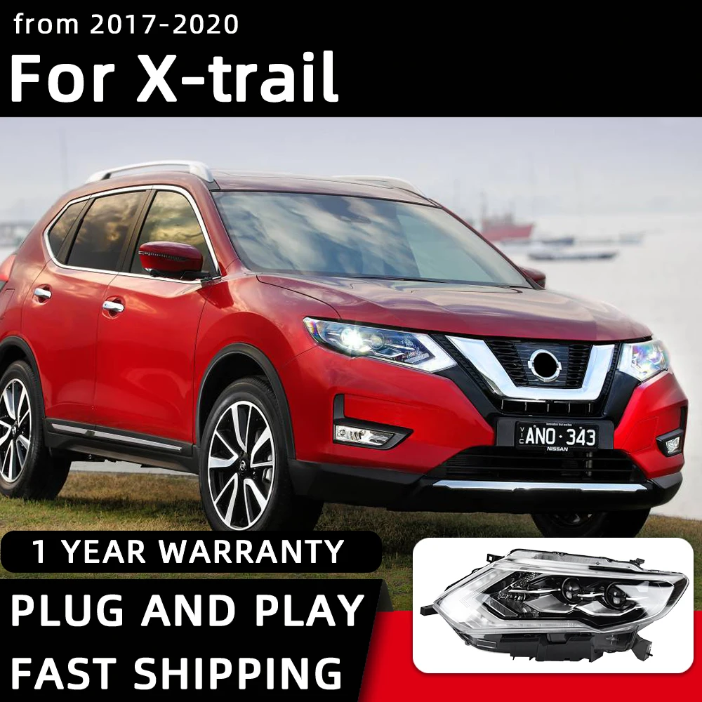 

Car Styling Headlights for Nissan X-Trail Xtrail LED Headlight 2015-2018 Head Lamp DRL Signal Projector Lens Automotive Accessor