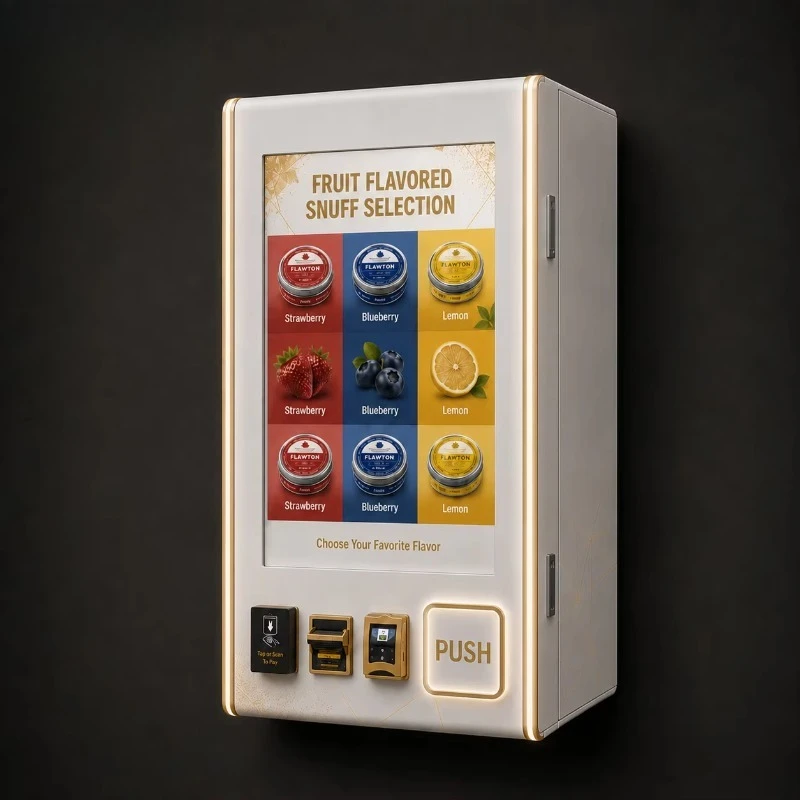 Smart Wall Mounted Vending Machine with Age Verification for Home Snack Drink, 32 Inch Touch Screen Mini Vendor for Cafe