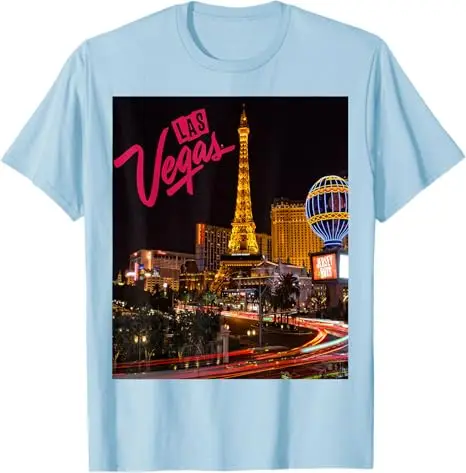 Las Vegas Shirt Vegas Strip Nachtleben Souvenir und Geschenke T-Shirt Y2k Las Vegas Souvenir Neuheit Geschenk Reise Urlaub Familie Kleidung – Detail 8