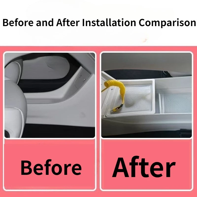 Für Geely EX2 Proton eMas 5 2025 2026 Upgrade Zweischichtiger Unter-Konsolen-Aufbewahrungsbox-Organizer Innenzubehör – Detail 3