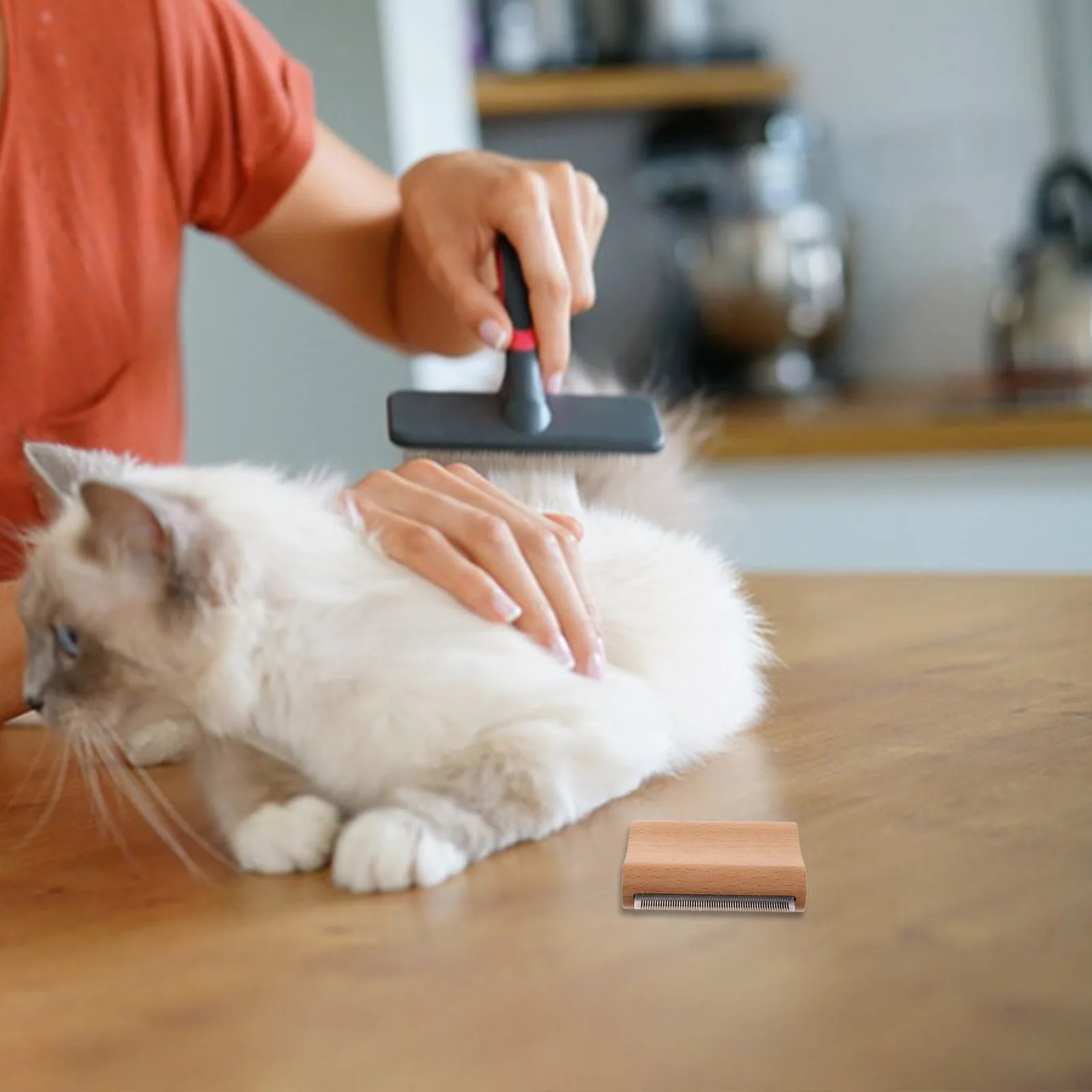 

Brush Pet Hair Removal Comb Horse Grooming Supplies Cattle and Dog Brushes Light Brown Shedding Bridegroom