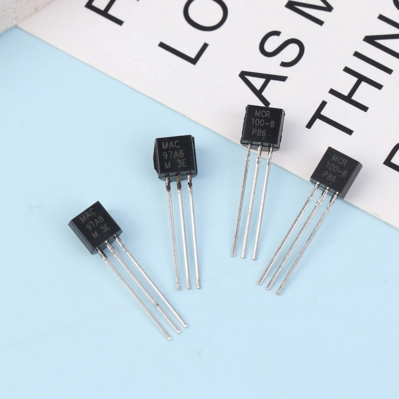 20pcs MAC97A6 MAC97A8 MCR100-6 MRC100-8 Single Bidirectional Thyristor Direct Plug Transistor