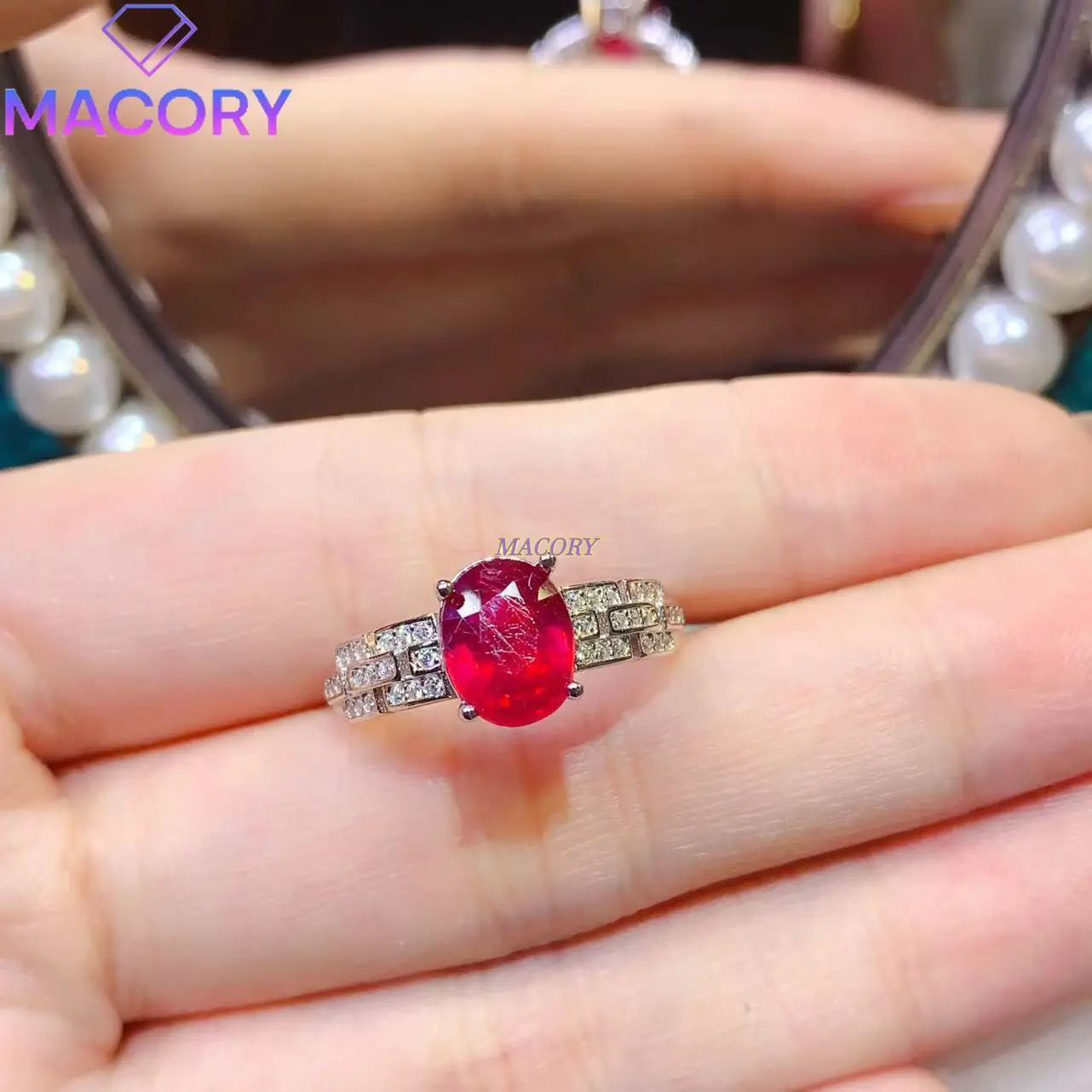 

Новое женское кольцо с рубином, серебро 925 пробы, подходящее для различных праздников, классическое, простое и модное.