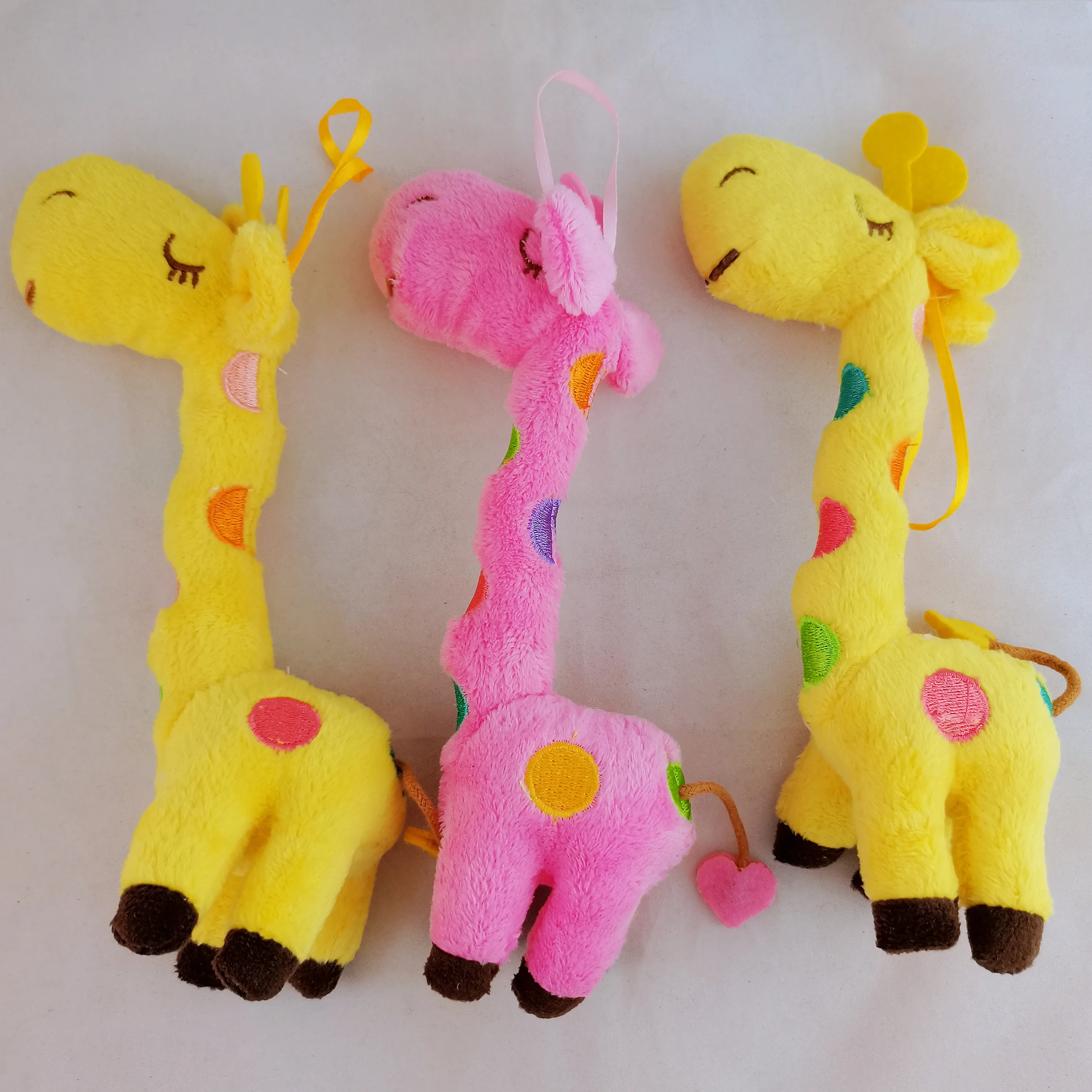 Plush Lovely Giraffe Toys Cute Stuffed Giraffes Animal Plushies Hanging Girafe Bag Toy Pendant Keychain Ornaments Birthday Gift