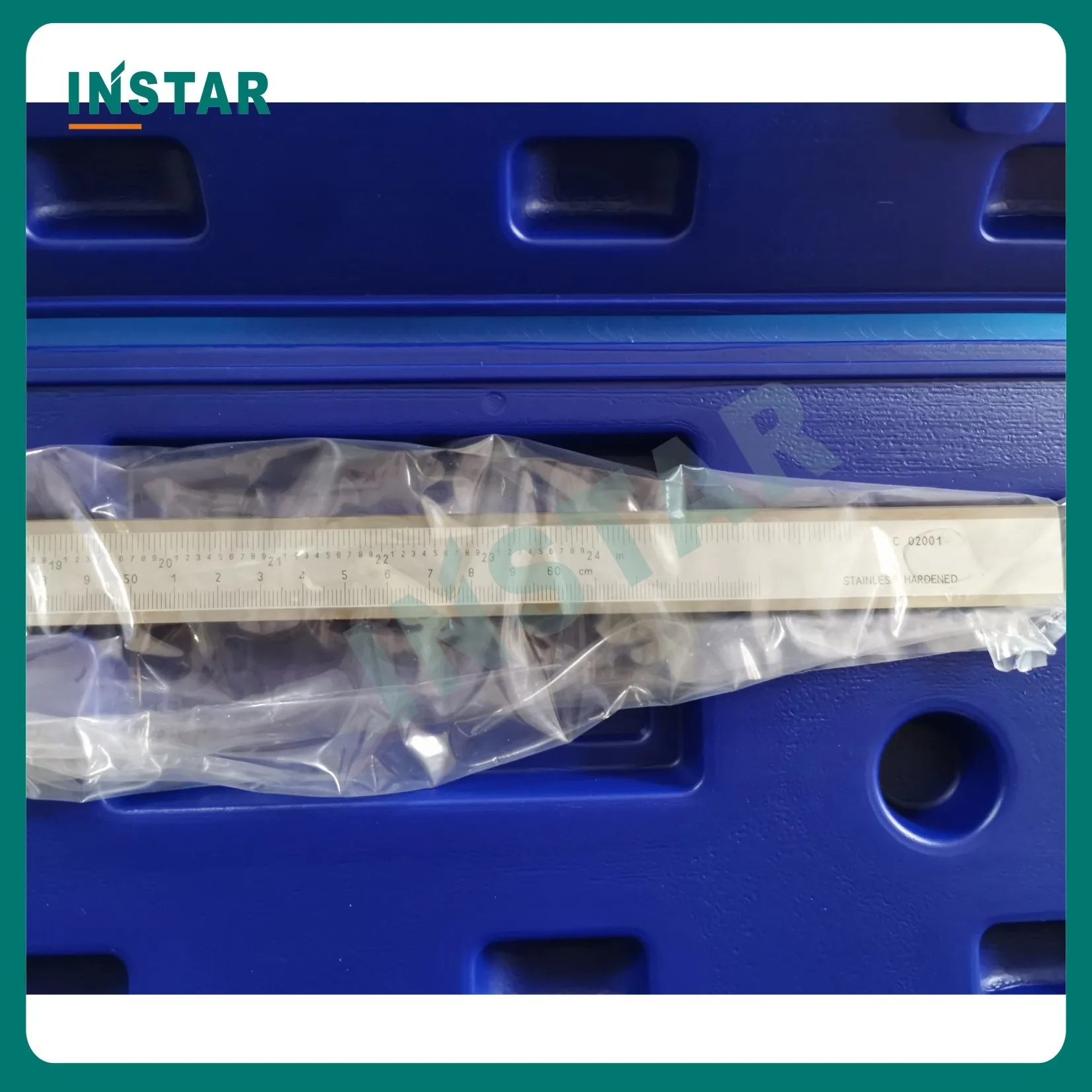 Imagem -05 - Instar-large Vernier Caliper iv 0600 mm 0.02 mm 024 Jaw 100 mm Padrão Din Aço Inoxidável Métrica Endurecida e Polegada Escala