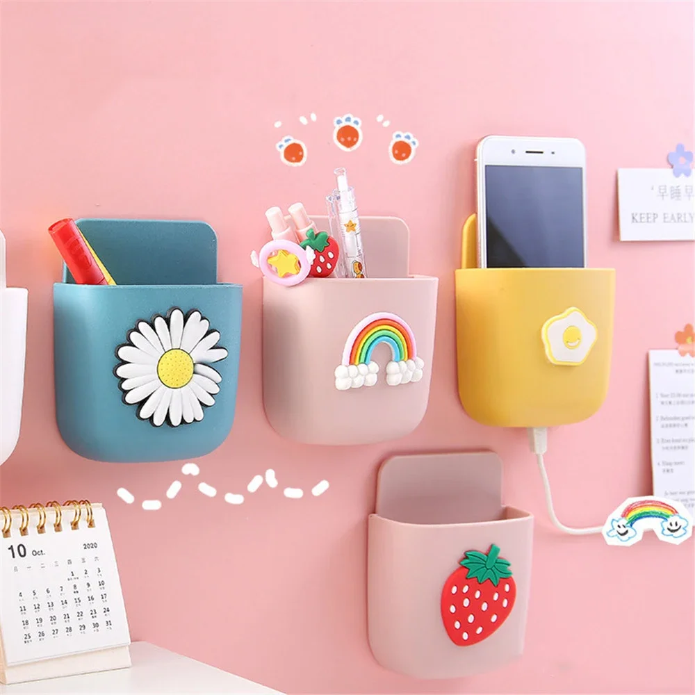 Cute Storage Rack Kawaii Pen Washi Tape Holder Punch Organizer for Wall Desk Door Remote Control TV Mobile Phone Case Holder