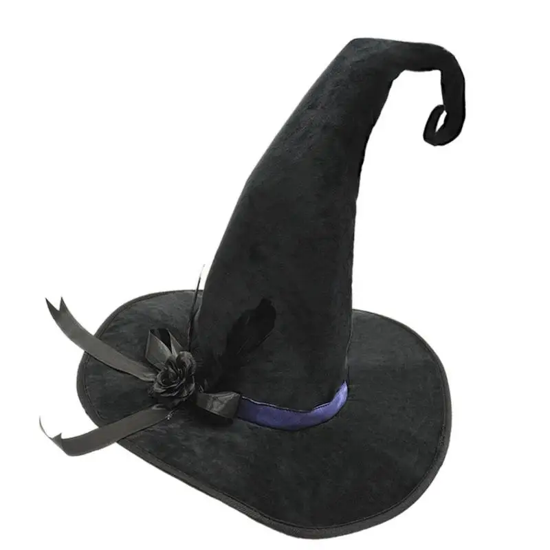 39BD Wizard Costume Hat Practical Nonwoven Fabric Halloween Celebration Accessory For Adults Children Dressing up