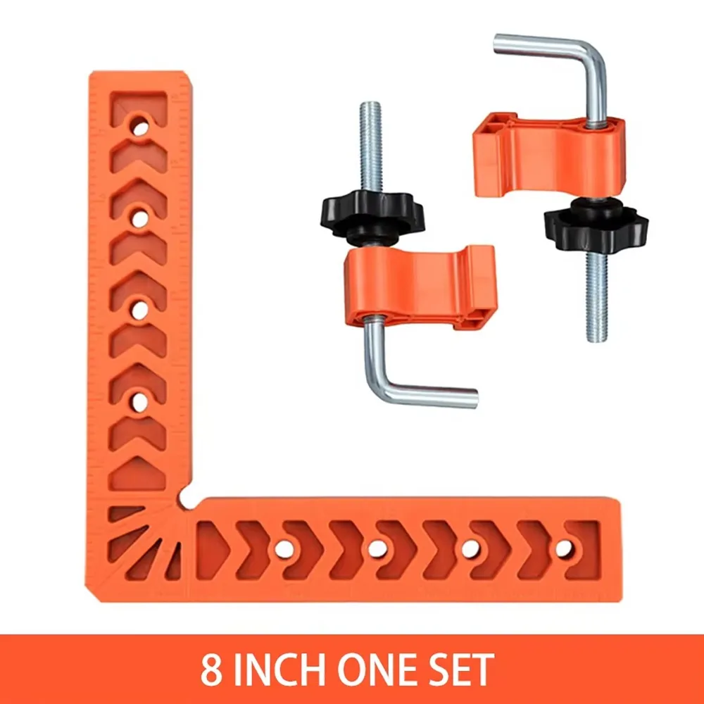 1Set Woodworking Tool Right Angle Ruler Fixed Angle Gripper Plastic 90° Positioner Tool L-Shaped 3/4/6/8 inch