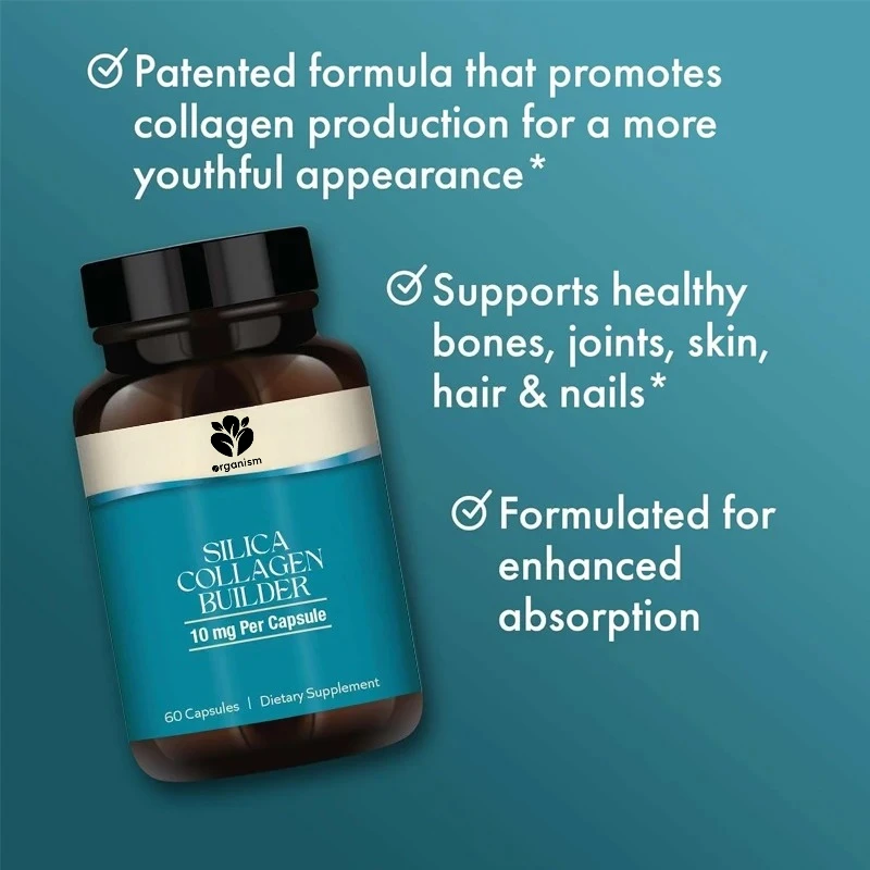 Silicone collagen generator, supporting skin, hair, nail, and bone health - non GMO, gluten free, and soy free