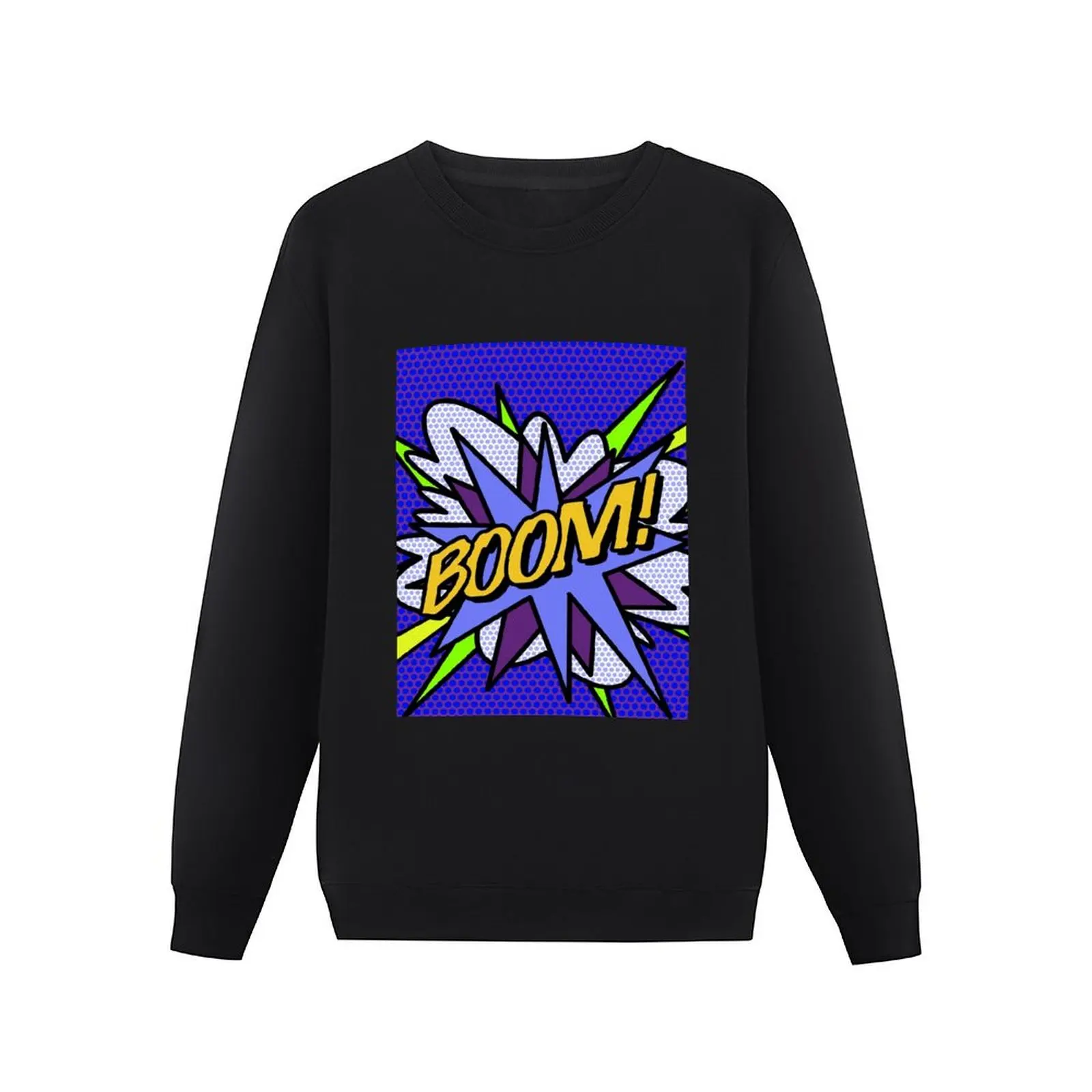 BOOM Comic Book Purple Pop Art Modern Fun Retro Cool Pullover Hoodie mens clothes graphic sweatshirts