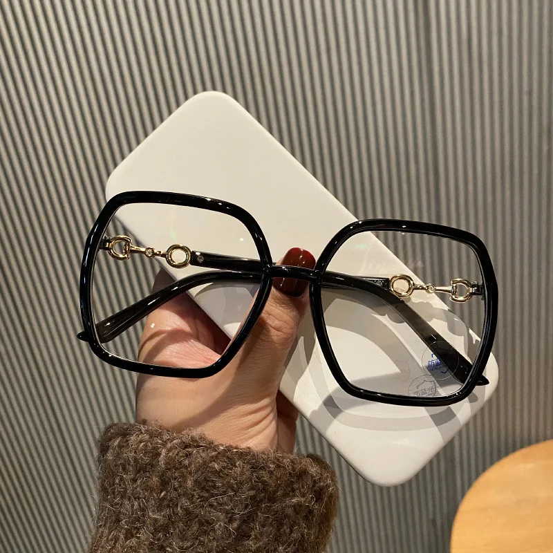 Fashion Oversized Square Eyeglasses Woman Men 2022 New Blue Light-blocking Male Female Eyewear Trendy Glasses for Reading 1PCS