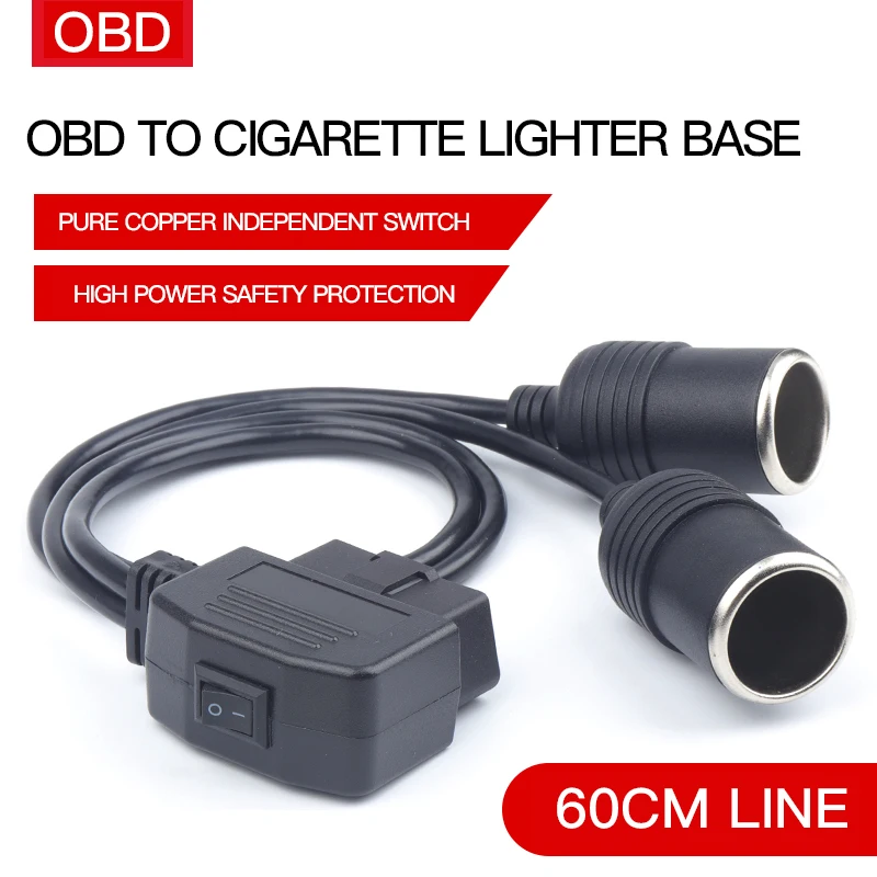 Obd2用の多機能リモートコントロールデバイス,カーアクセサリー,ブラッシュカムテークワイヤーライター,DCヘッド,分割なし,緊急電力コード