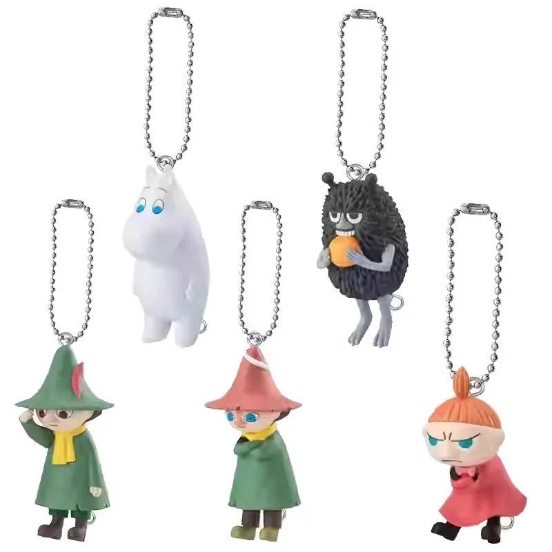 

Bandai натуральная 5 шт. Gashapon Moomin аниме фигурка игрушки для детей подарок Коллекционная модель украшения