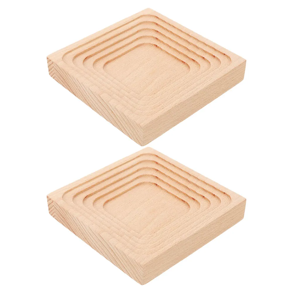 

2 Pcs Japanese Wooden Pallet Cute Serving Tray Dessert Small Cake Plates Make Tea