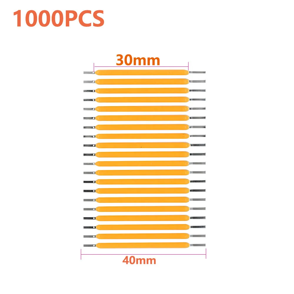 1000pcs LED Edison Bulb Hard LED Filament Parts 3V 40mm Warm White LED COB for Diode Repair DIY LED Bulb