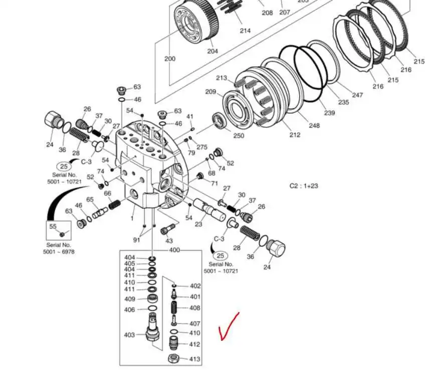 

DX225LCA Excavator Relief Valve