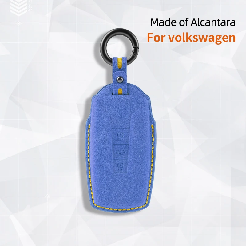 Car Key Case Cover Shell Keychain For Volkswagen Touareg 2018 2019 2020 2021 2022 2023 3 Button Protectors Interior Accessories