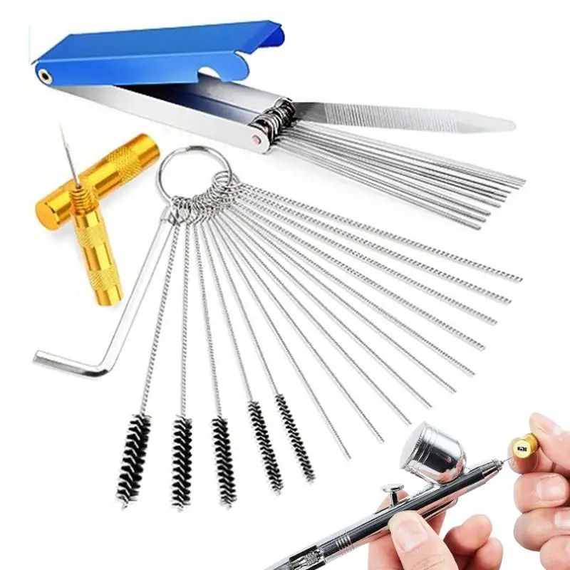 19pcs Carb Jet Cleaning Tool Needle And Brush Cleaning Tool Set Kit Durable Torch Tip Cleaner Practical Tip Cleaner For nozzle