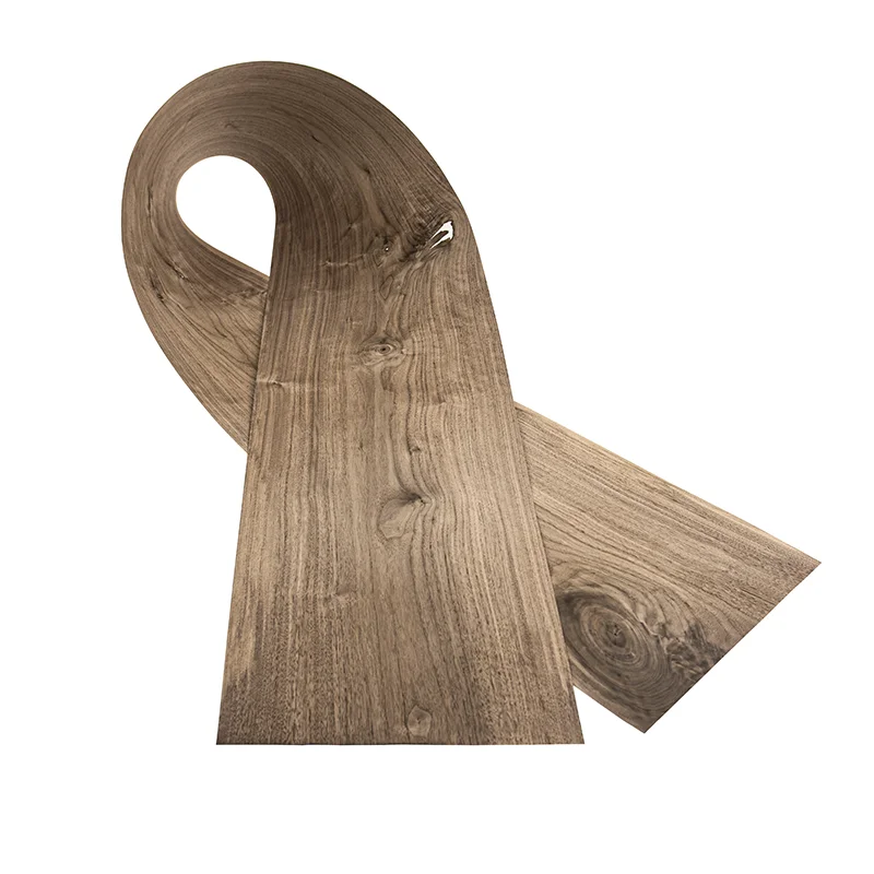 Thick Cut Vintage Natural Knotted Black Walnut Grain Wood Veneer Furniture Trim Wall Paneling DIY Crafts Guitar Surfacing