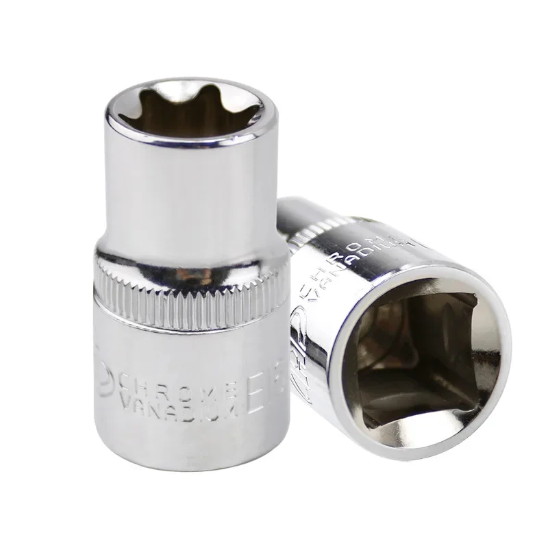 Juego de enchufes Torx de E10-E24, herramientas de reparación de automóviles, cabeza de llave Hexagonal de 1/2 "y 12,5mm, CR-V tipo E, 9 Uds.