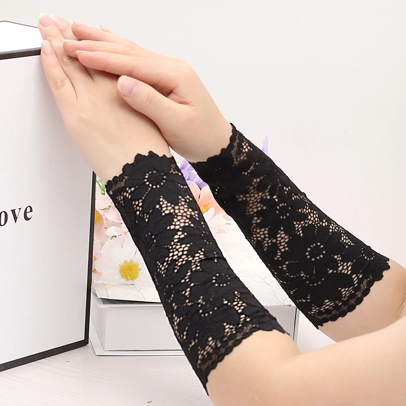 Lace Breathable Wristband Female Covered Scar Tattoo Arm Sleeve Sunscreen Summer Thin Short Fake Sleeve Decoration Wristband