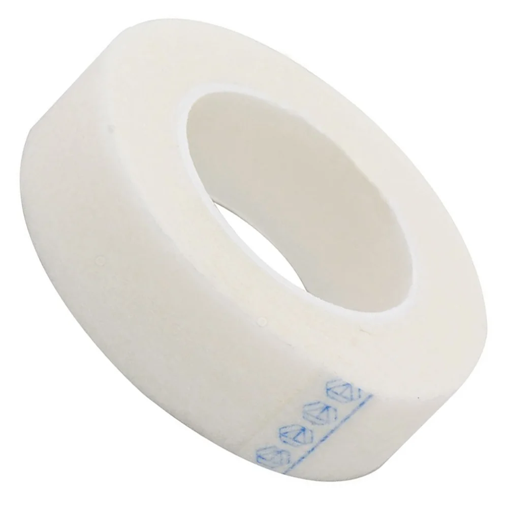 3 rotoli di nastro di estensione ciglia non tessuto bianco 1,3 cm di larghezza 4,5 cm di diametro per pelle sensibile isolamento ciglia occhio di grado medico
