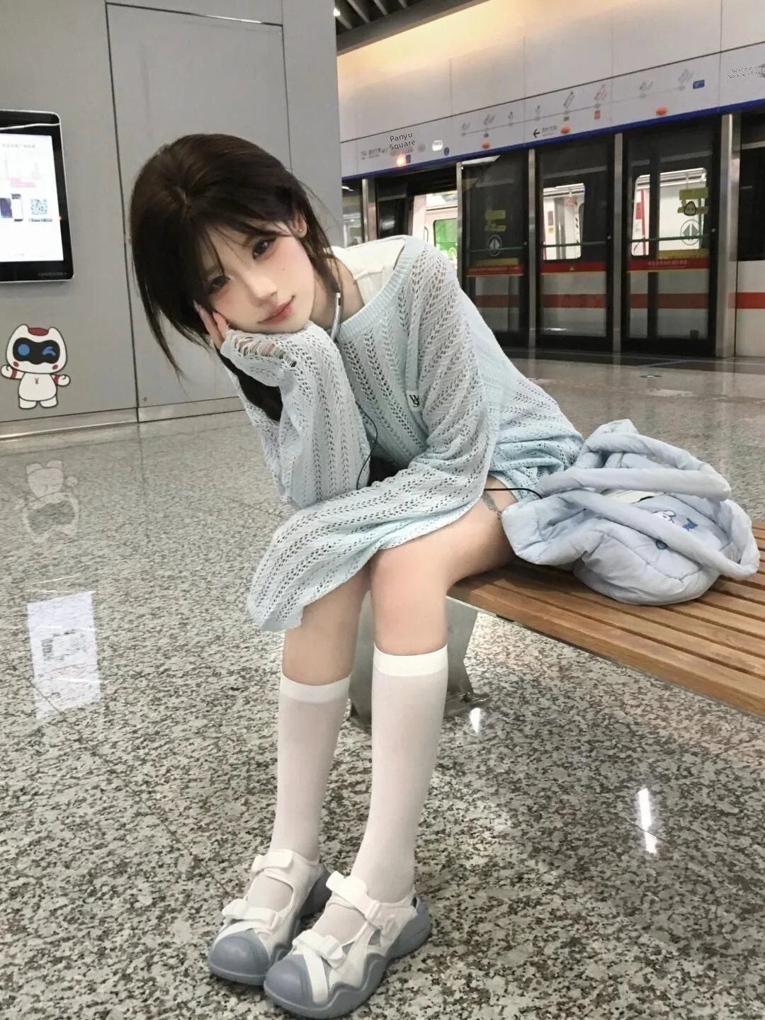 Lazin Sle Menta lavorata a maglia scava fuori Cover up Top Capispalla sottile Estate Nuovo arrivo Lunghezza media Casual Pendolari Faion