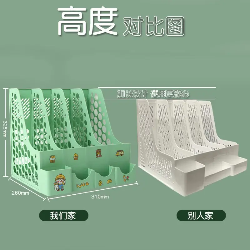 Boekenkast Desktop Bestand Rek, Multi-layer Multifunctionele Grote Capaciteit Bestand Mand, Ingedeeld Data Opbergdoos, kantoorbenodigdheden