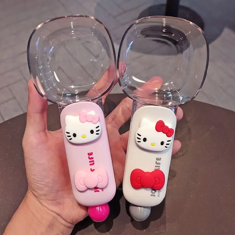 

New Cute Sanrio HelloKitty Cartoon Pet Food Scoop Long Handle Measuring Spoon with Scale for Cats Dogs Feeding Cup