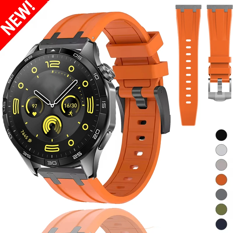 22mm Soft Silicone Strap For Huawei Watch GT2/2E/2Pro/GT3/3Pro/GT4 46MM Sports Loop Band For Amazfit GTR 2/2e/GTR 3 /3 Pro/GTR 4