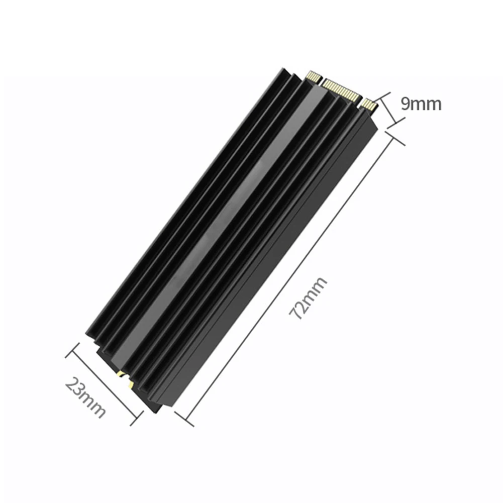 High Efficiency NVME Heat Sink for M2 2280 SSD Quick Cooling Aluminum Radiator with Double Sided Silicon Wafer