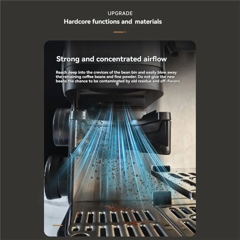 INLIG-Coffee Bean Hopper Cleaning Tool For Ninja ES601 ES655 ES701 Grinder- Manual Air Pressure Residual Grounds Removal Funnel