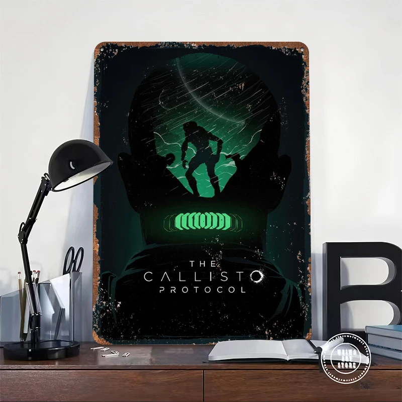 The Callisto Protocol Game Tinplate Poster Customized Wall Art Retro Vintage Metal Signs for Fans Living Room Decoration House