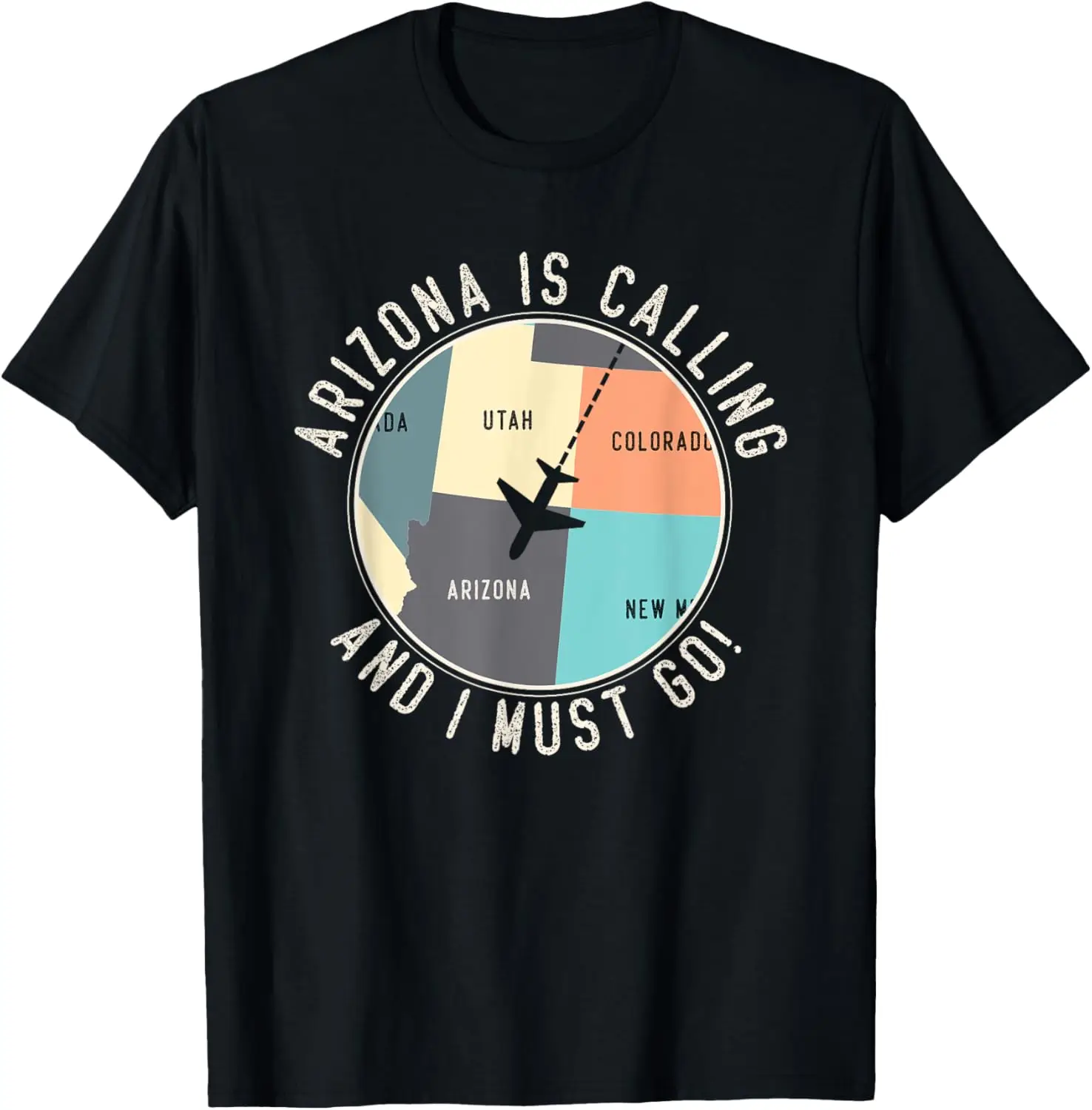Arizona roept en ik moet gaan Arizona kaart T-shirt