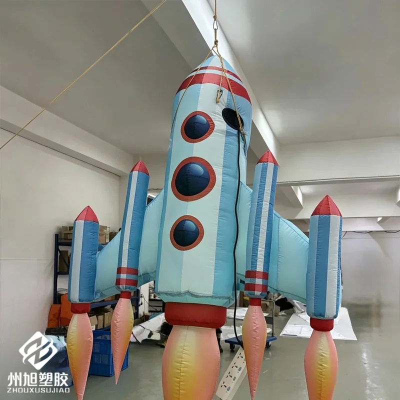 Inflatable rockets, inflatable spacecraft models, suitable for museum-themed footwear event exhibitions and party decorations