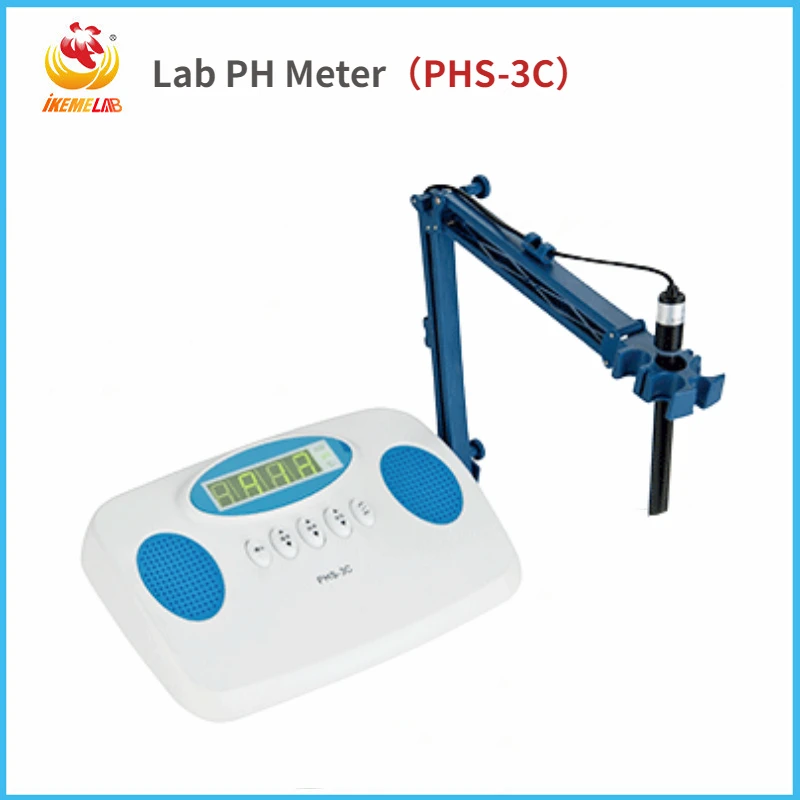 IKEME High Precision Soil PH Meter Benchtop PH Meter Water Quality Tester Digital PH Meter Laboratory Soil Tester TDS Meter