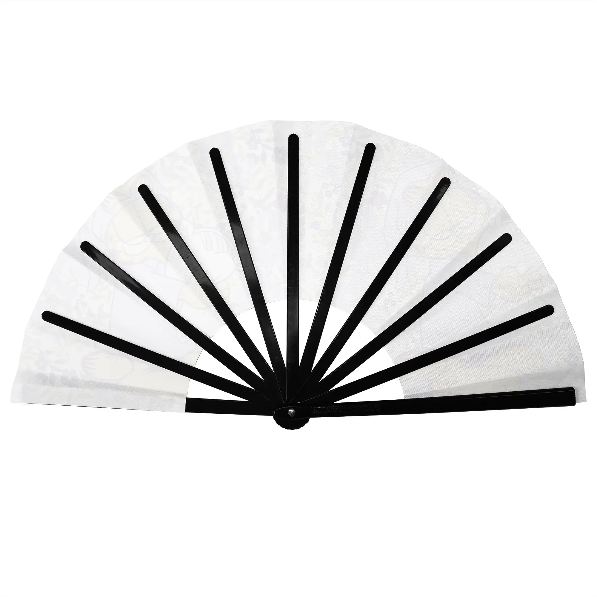 Customized Cat-Comic Hot Anime Portable Pocket Fan Travel  Polyester Folding Fan Chinese Dance Handheld Cooling Fans