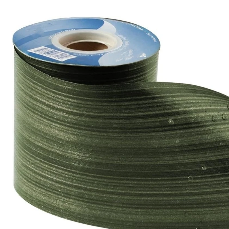  10cmX50m Leaves Pattern Ribbon Recyclable PP Gift Wrapping Ribbon For Bouquets Wrapping and Wedding Party Decoration