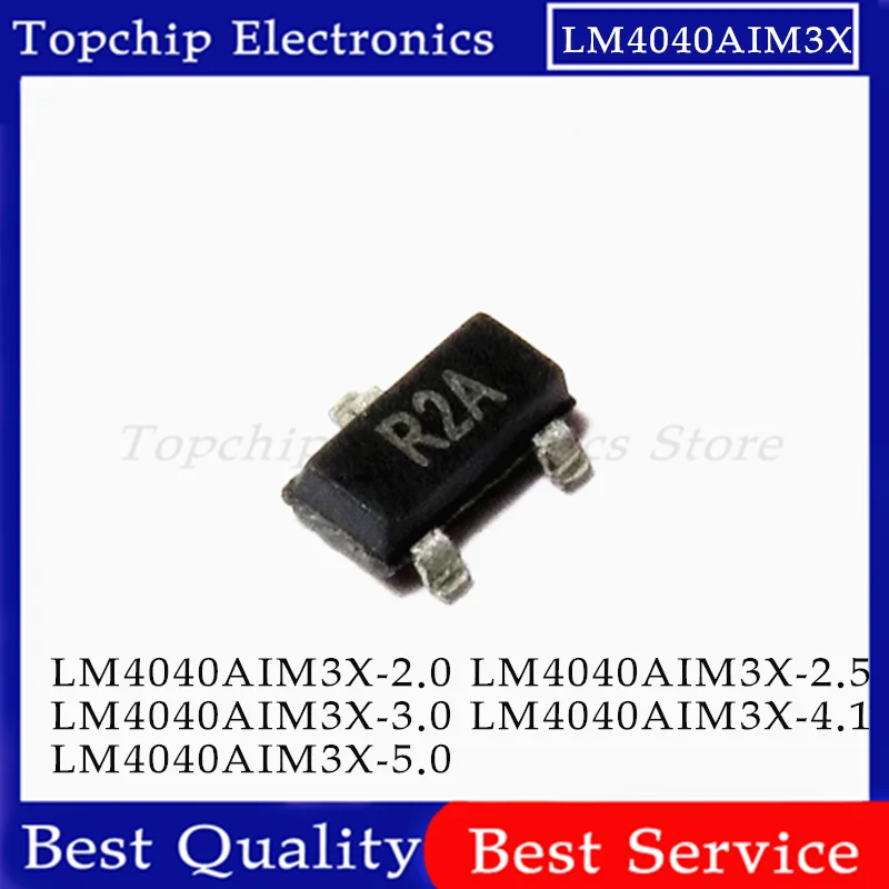 10pcs LM4040AIM3X-2.5 Reference 2.0 3.0 4.1 5.0 SOT-23 LM4040A LM4040 R2A R5A R4A RKA tegangan referensi