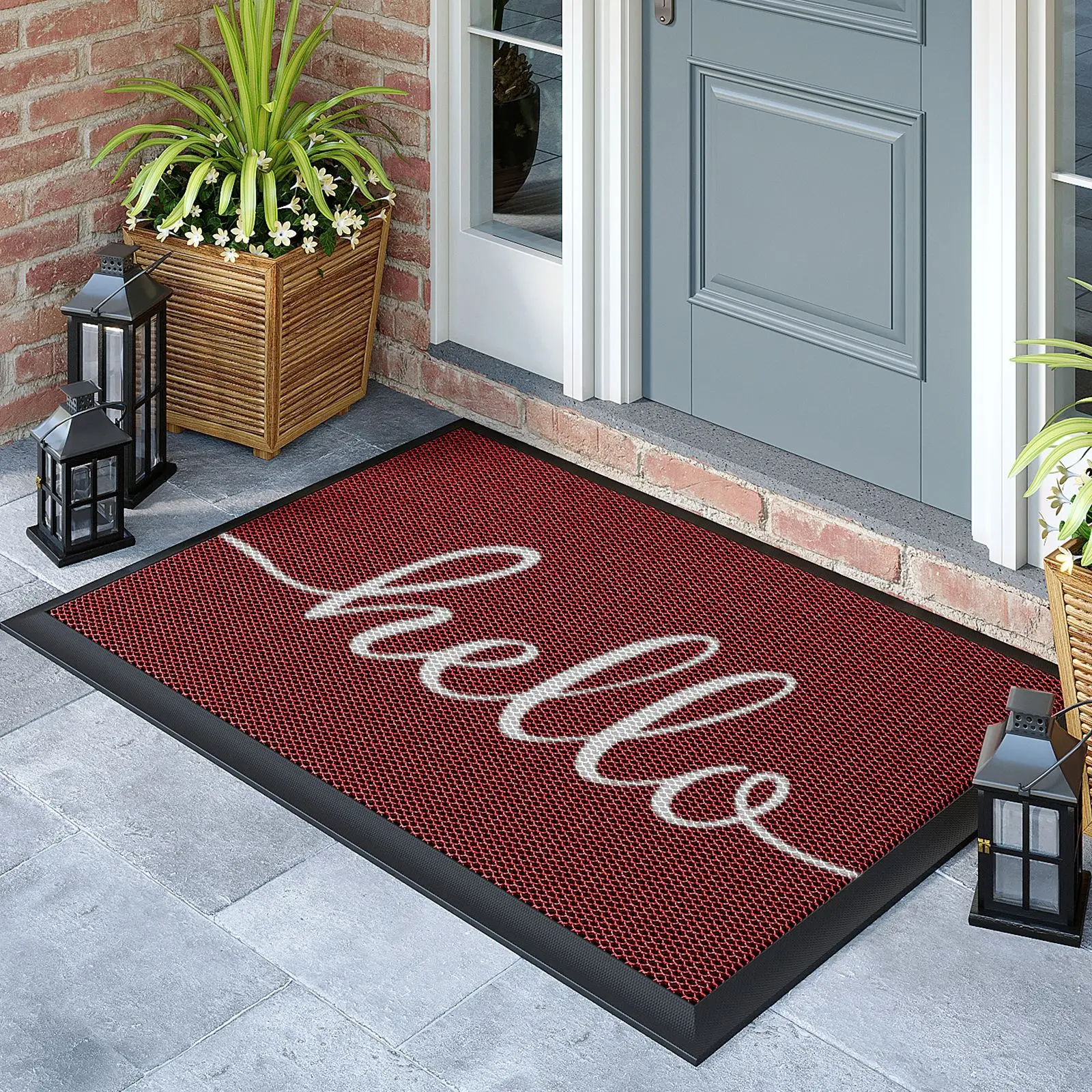 

Slow Rebound Nylon Door Mat - Dustproof Anti-Slip Outdoor Entrance Mat, Super Soft Comfort Foot Feel, Heavy Duty Welcome Mat