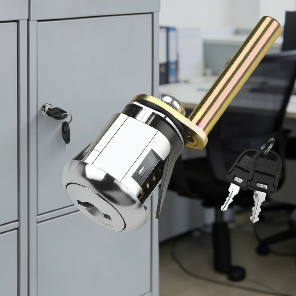 Professional Furniture Lock WT0703 Zinc Alloy Three Level Access Drawer Lock For Office File Cabinet Security Hardware